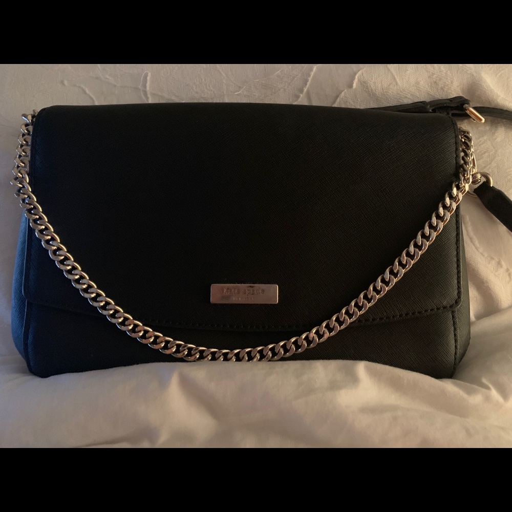 Black Kate Spade Shoulder Bag with Gold Chain